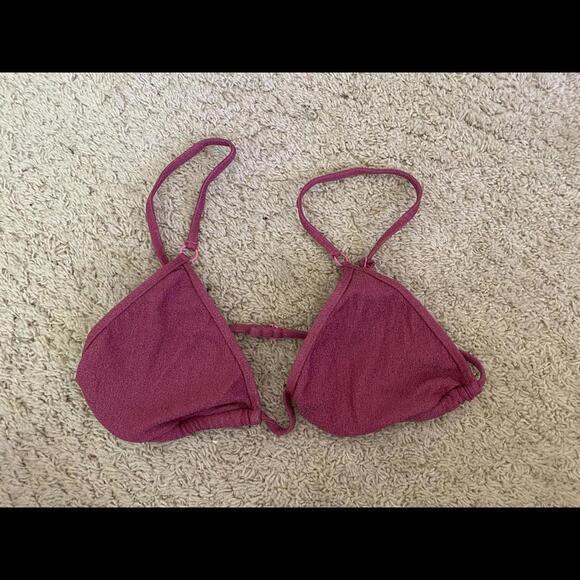 Other - L.A. Hearts by PacSun Shimmering Pink Bikini Top - Size L - Chic Berry Color